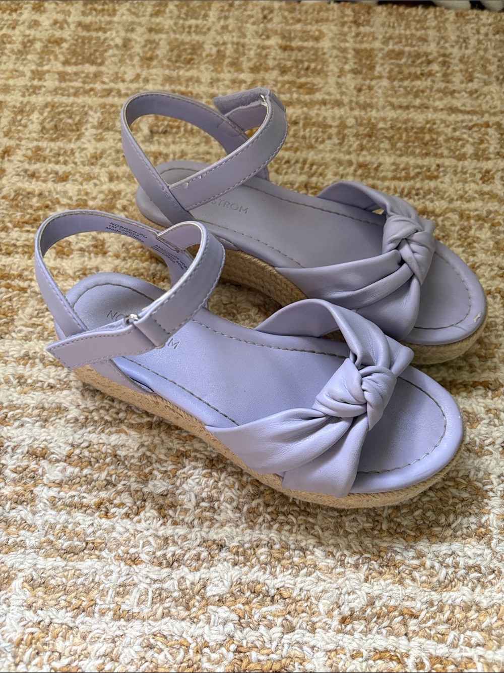 Nordstrom Girls Lilac Knot Ankle-Strap Espadrille Sandals